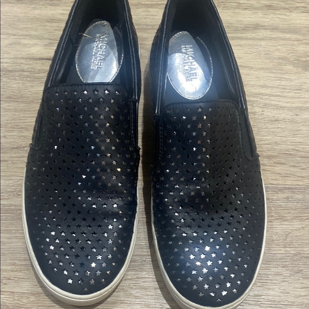 Michael Kors Black Sneakers with Perforated Design and Comfortable Fit